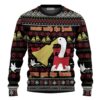 Christmas Duck Mess With The Honk You Get The Bonk Christmas Jumper Ugly Sweater - Narides