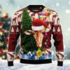 Christmas Lights Giraffe Lover Funny Ugly Sweater - Narides