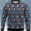 Christmas Moose Natural Fair Isle Print Crew Neck Sweatshirt Awesome Ugly Sweater - Narides