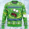 Christmas Rick And Morty Green Awesome Ugly Sweater - Narides