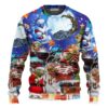 Christmas Star Wars Christmas Up On Rooftop Santas Busiest Night With Spaceship Christmas S Ugly Sweater - Narides