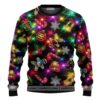 Christmas With Tree And Cookies Gingerbread Man Neon Style Christmas Jumper Christmas Christmas Jumper Awesome Ugly Sweater - Narides