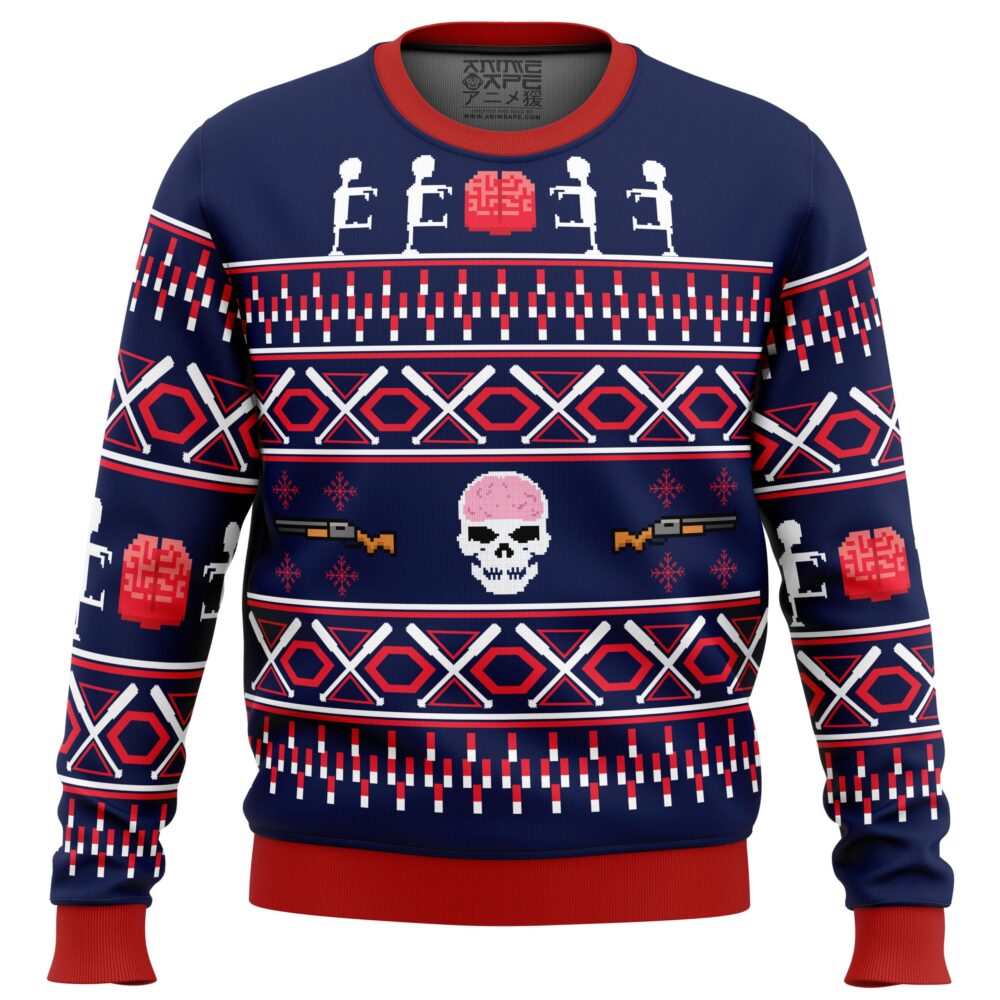 Christmas Zombie Ugly Christmas Sweater - Holiday Jumper Sweatshirt - Narides