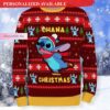 Personalized Christmas Stitch Sweater - Disney Stitch Holiday Sweater - Ugly Christmas Sweater - Narides