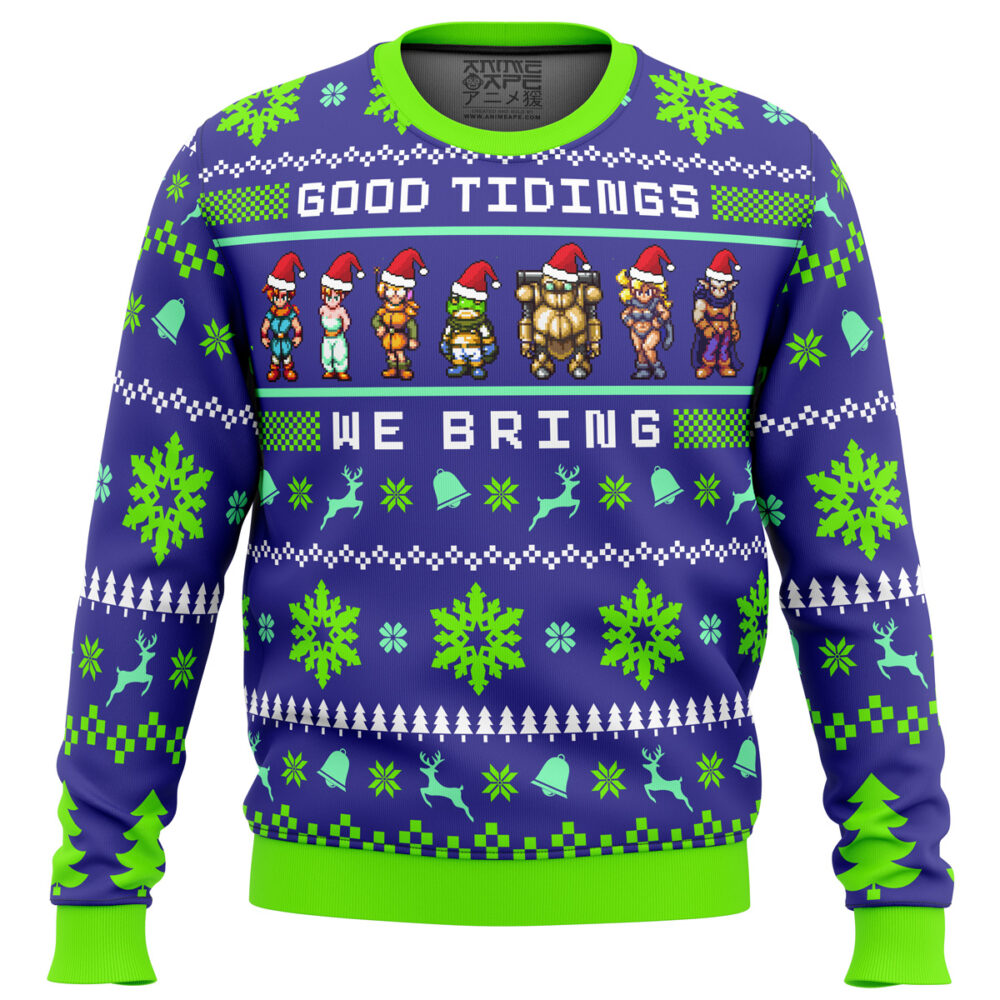 Chrono Trigger Good Tidings We Bring Ugly Christmas Sweater - Holiday Jumper Sweatshirt - Narides