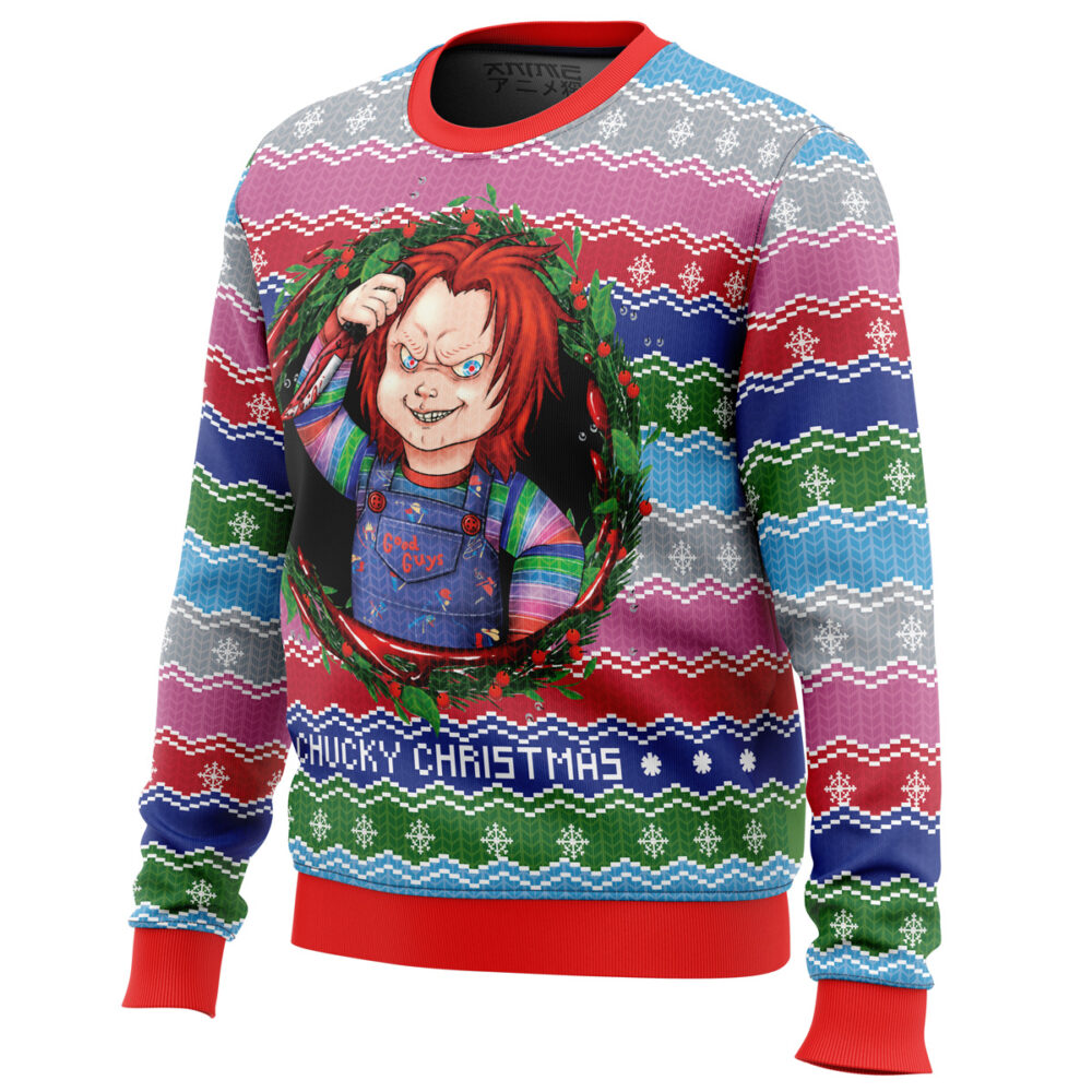 Chucky Christmas Ugly Christmas Sweater - Holiday Jumper Sweatshirt - Narides