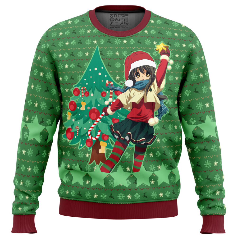 Clannad Wish Upon a Star This Christmas Ugly Christmas Sweater - Holiday Jumper Sweatshirt - Narides