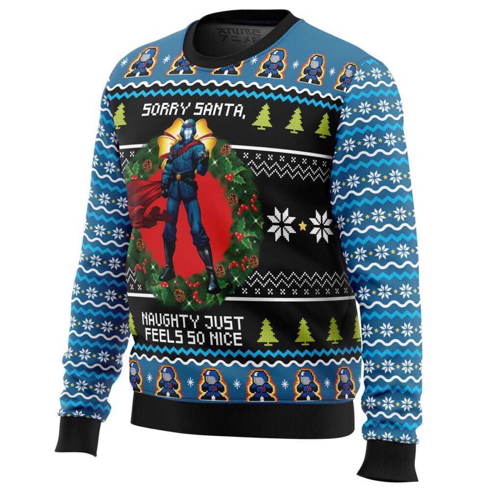 Cobra Commander Christmas Ugly Christmas Sweater - Holiday Jumper Sweatshirt - Narides