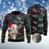 Cow Ho Ho Ho Christmas Light Awesome Ugly Sweater - Narides