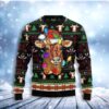 Cow With Santa Christmas Ugly Sweater - Narides