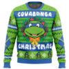 Cowabunga Leonardo Christmas Teenage Mutant Ninja Turtles Ugly Christmas Sweater - Holiday Jumper Sweatshirt - Narides