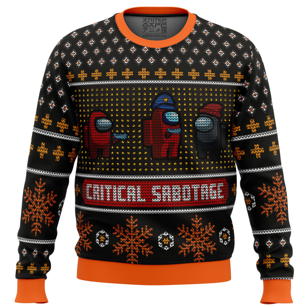 Critical Sabotage Among Us Ugly Christmas Sweater - Holiday Jumper Sweatshirt - Narides