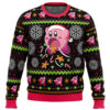 Cute Pink Hungry Kirby's Dream Land Ugly Christmas Sweater - Holiday Jumper Sweatshirt - Narides