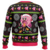 Cute Pink Hungry Kirby's Dream Land Ugly Christmas Sweater - Holiday Jumper Sweatshirt - Narides