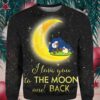 Cute Sheep I Love You To The Moon And Back Christmas Awesome Ugly Sweater - Narides