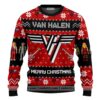 Cute Xmas Van Halen Christmas Jumper Woolen Christmas Awesome Ugly Sweater - Narides