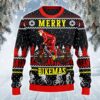 Cycling Lovers Merry Bikemas All Over Print Christmas Christmas Christmas Jumper Ugly Sweater - Narides