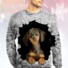 Dachshund Breaking Wall Kvh Christmas Crewneck Sweatshirts Merry Christmas Limited Ugly Sweater - Narides