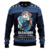 Dadacorn Protector Of My Unicorns Hz102611 Christmas Limited Ugly Sweater - Narides