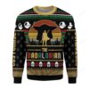 Dadalorian Retro Vintage Sunsets Christmas Awesome Ugly Sweater - Narides