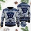 Dallas Cowboys Football Team Logo Custom Name Personalized Christmas Awesome Ugly Sweater - Narides