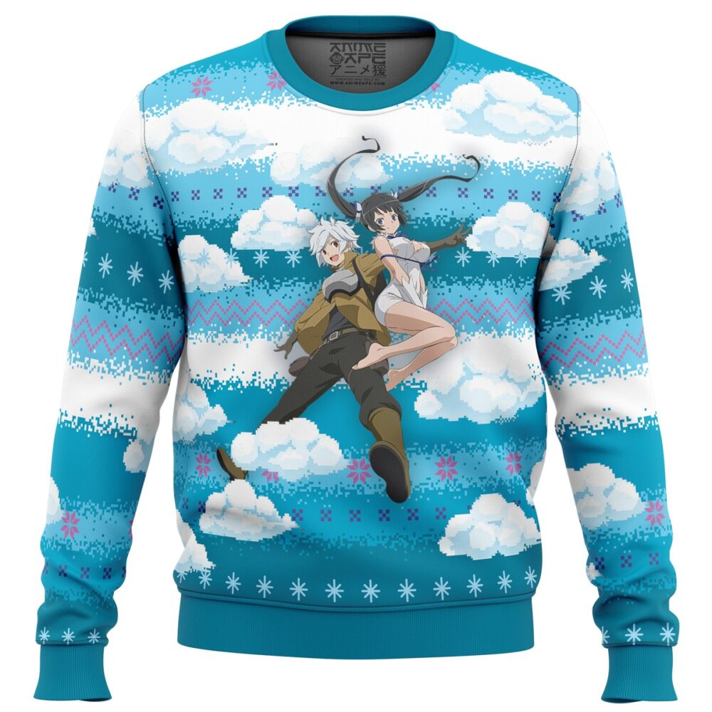 DanMachi Ugly Christmas Sweater - Holiday Jumper Sweatshirt - Narides