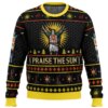 Dark Souls Praise the Sun Ugly Christmas Sweater - Holiday Jumper Sweatshirt - Narides