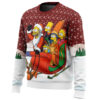 Dashing Through the Snow The Simpsons Ugly Christmas Sweater - Holiday Jumper Sweatshirt - Narides