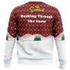 Dashing Through the Snow The Simpsons Ugly Christmas Sweater - Holiday Jumper Sweatshirt - Narides