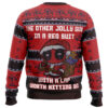 Deadpool Jolly Red Guy Ugly Christmas Sweater - Holiday Jumper Sweatshirt - Narides