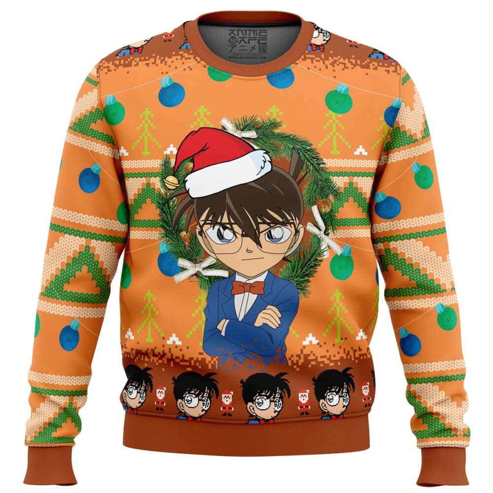 Detective Conan Ugly Christmas Sweater - Holiday Jumper Sweatshirt - Narides