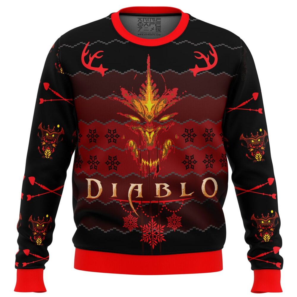 Diablo 3 Ugly Christmas Sweater - Holiday Jumper Sweatshirt - Narides