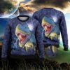 Dinosaur Lightning Christmas Awesome Ugly Sweater - Narides