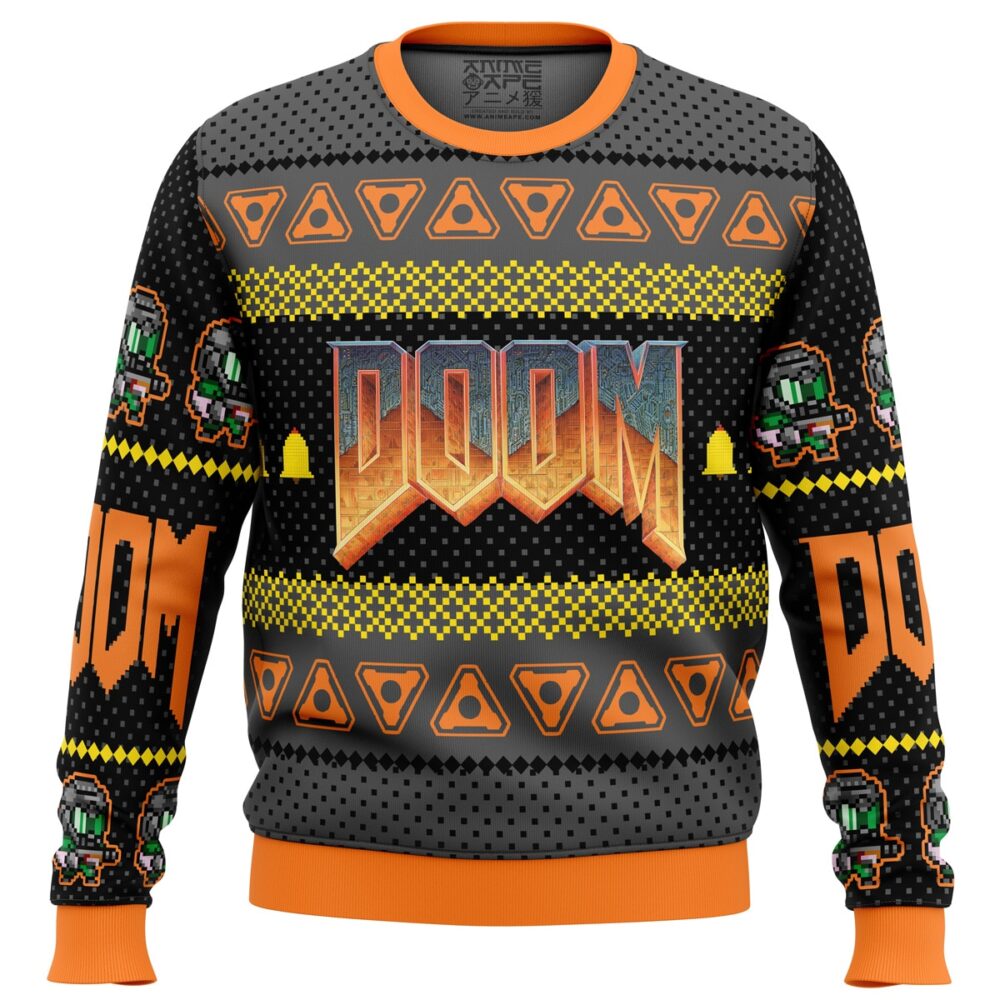 Doom Ugly Christmas Sweater - Holiday Jumper Sweatshirt - Narides