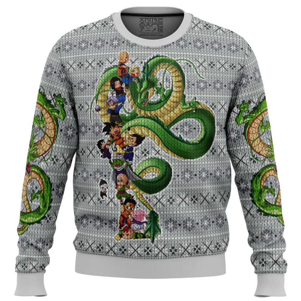 Dragon Ball Z Play with the Dragon Ugly Christmas Sweater - Holiday Jumper Sweatshirt - Narides