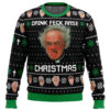 Drink Feck Arse Father Ted Ugly Christmas Sweater - Holiday Jumper Sweatshirt - Narides