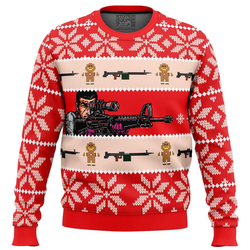 Duke Togo Golgo 13 Ugly Christmas Sweater - Holiday Jumper Sweatshirt - Narides