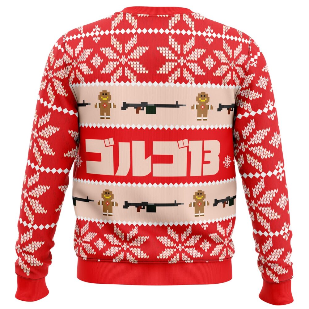 Duke Togo Golgo 13 Ugly Christmas Sweater - Holiday Jumper Sweatshirt - Narides