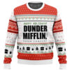 Dunder Mifflin The Office Ugly Christmas Sweater - Holiday Jumper Sweatshirt - Narides