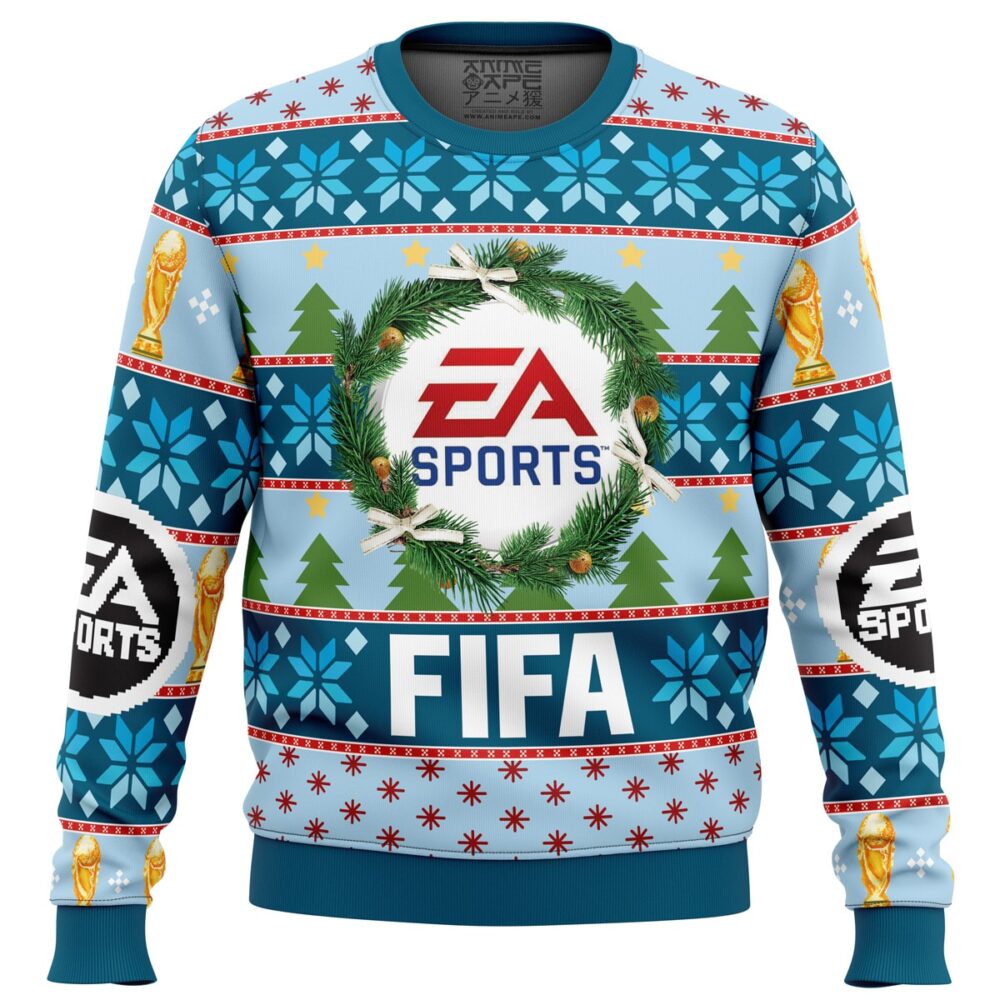 EA Sports FIFA Ugly Christmas Sweater - Holiday Jumper Sweatshirt - Narides