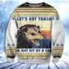 Ed Lets Eat The Trash Get Hit By A Car Womens Christmas Ugly Sweater - Narides