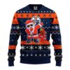 Edmonton Oilers Dabbing Santa Claus Party Ideas Christmas Jumper Ugly Sweater - Narides