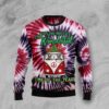 English Bulldog Tie Dye Christmas Ugly Sweater - Narides