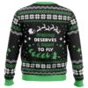 Everyone Deserves to Fly Wicked and Christmas Ugly Christmas Sweater - Holiday Jumper Sweatshirt - Narides