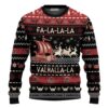 Falalala Valhalla Viking Christmas Jumper All Over Printxmas Ugly Sweater - Narides