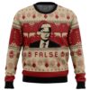 False The Office Ugly Christmas Sweater - Holiday Jumper Sweatshirt - Narides