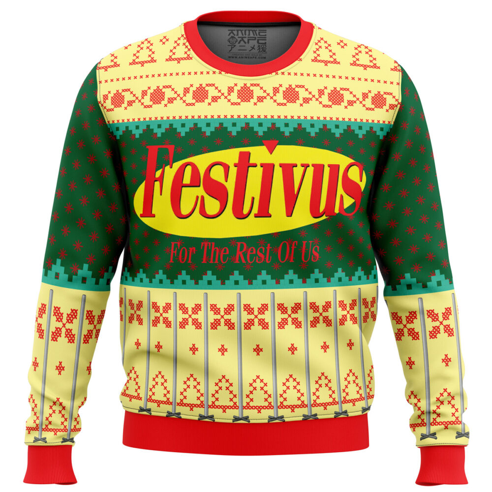 Festivus For The Rest Of Us Ugly Christmas Sweater - Holiday Jumper Sweatshirt - Narides