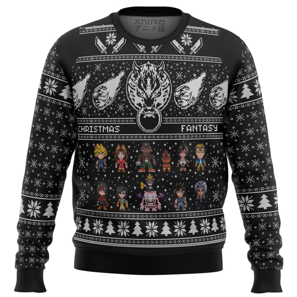 Final Fantasy 7 VII FF7 Ugly Christmas Sweater - Holiday Jumper Sweatshirt - Narides