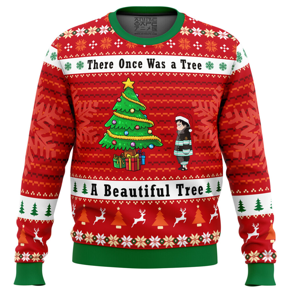 Fire Force A Beautiful Tree Ugly Christmas Sweater - Holiday Jumper Sweatshirt - Narides