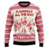 Flamingo Flamingle All The Ways Hz112312 Party Ideas Christmas Jumper Ugly Sweater - Narides